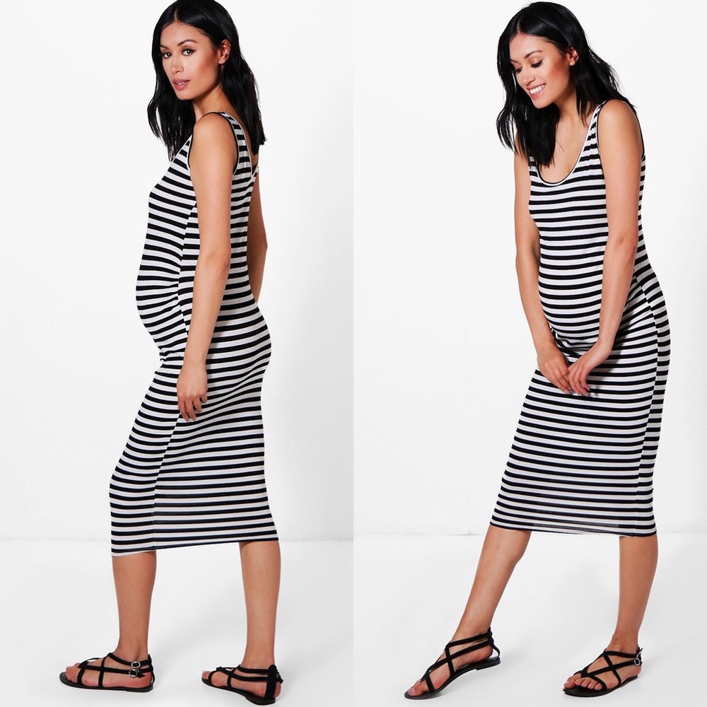 Stripe maternity dress
